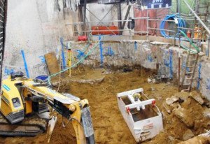 Cutting Concrete At Vauxhall Station