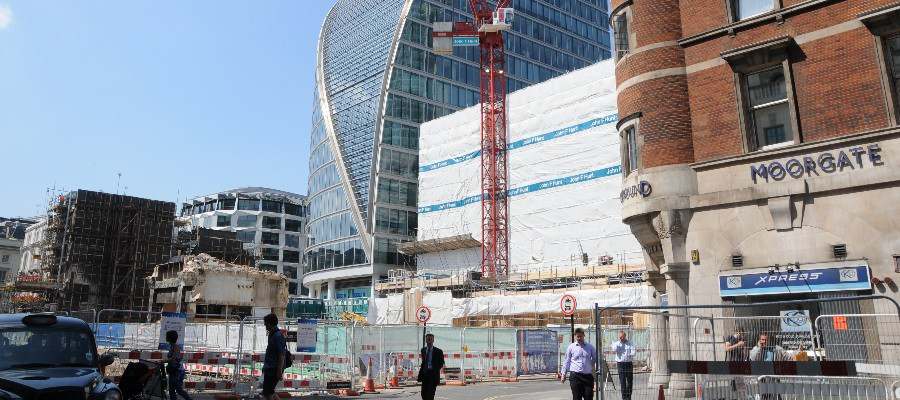 Moorgate Underground Station, London - outside of station