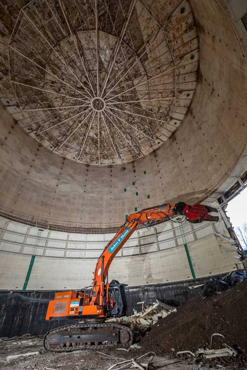 Oxted Gas Holder - Industrial - excavator in use