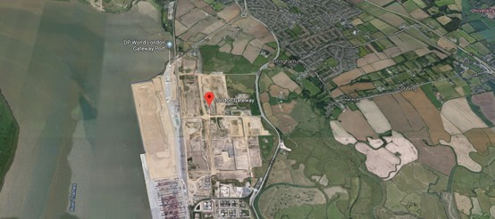 London Gateway Port - google map view of site