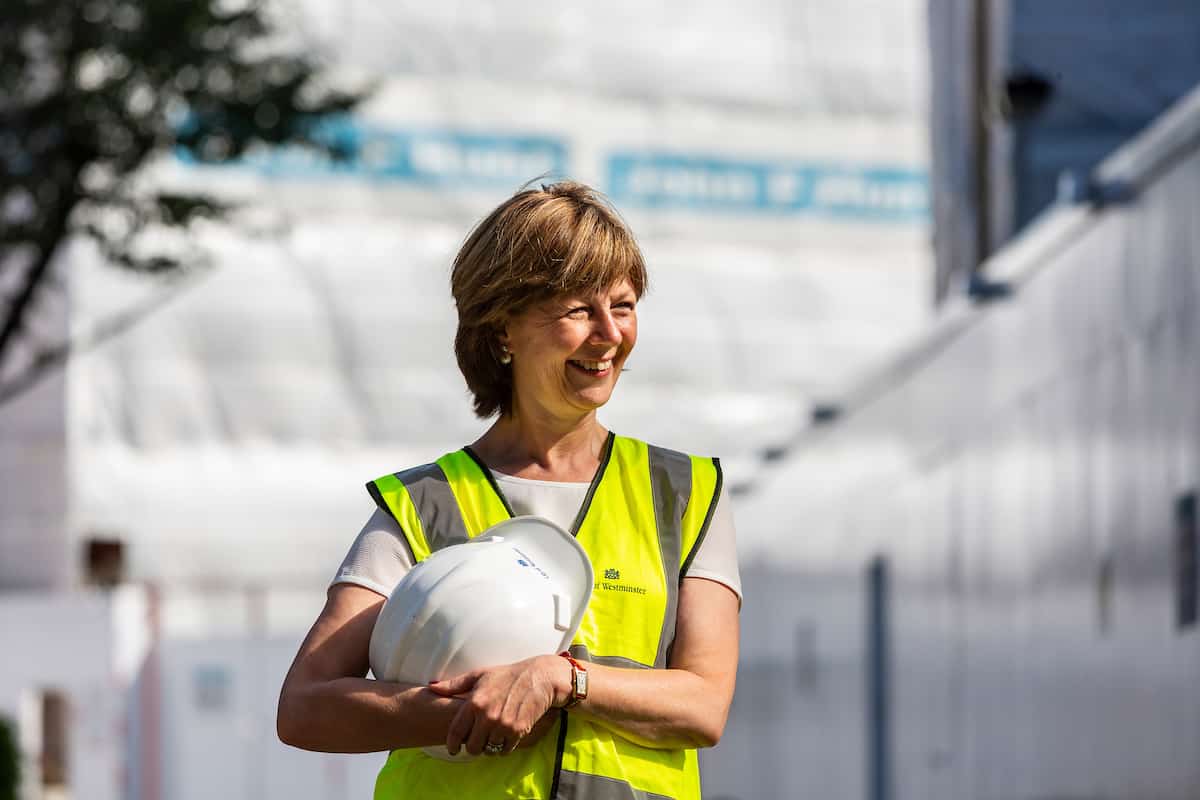 Rachael Robathan visit to Ebury site July 2020