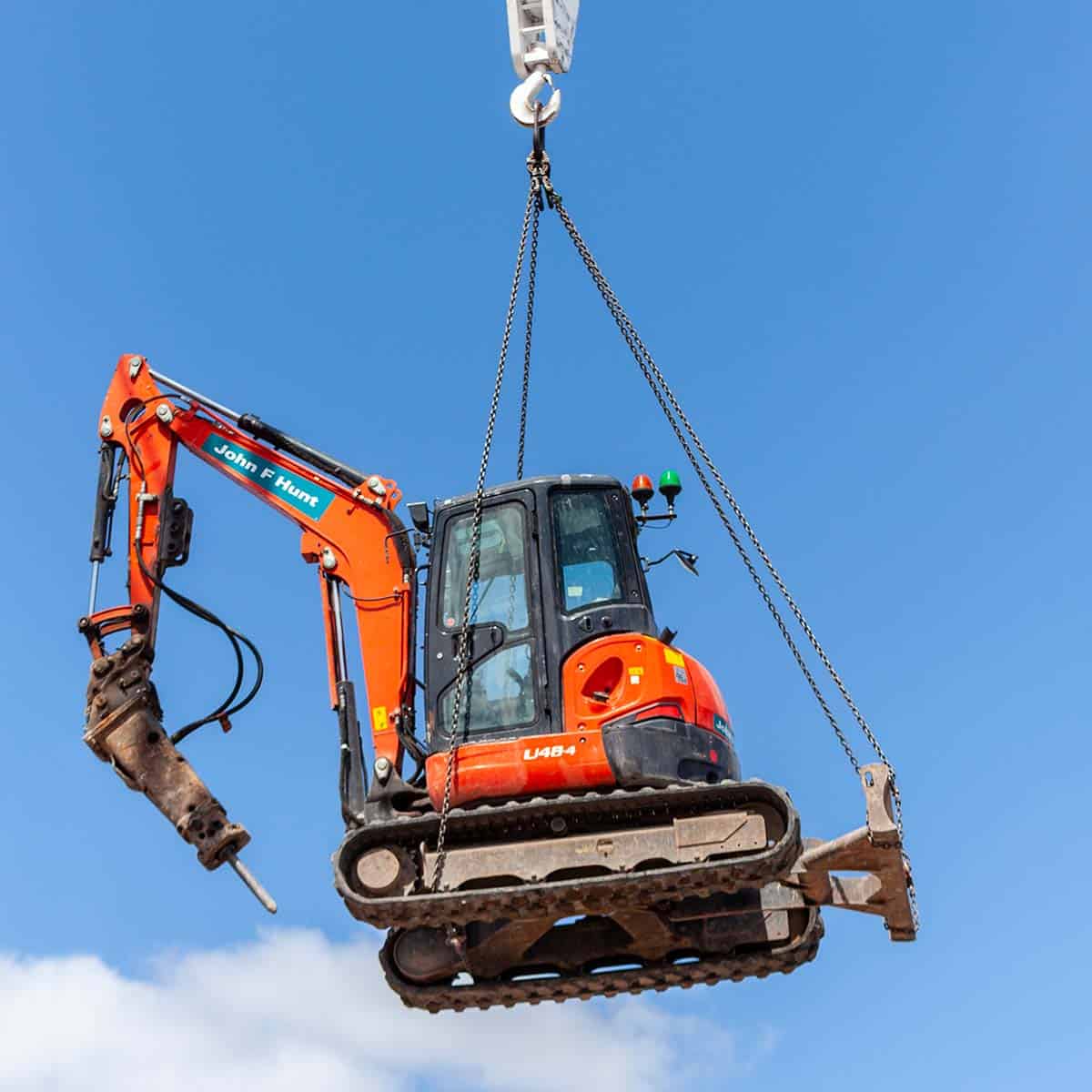 Lifting equipment in use